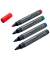 Boardmarker-Set BA, BA010, Etui, rot, blau, gr&uuml;n, schwarz, 2-3mm Rundspitze