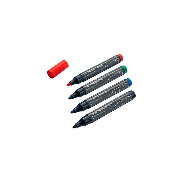 4004360802607 - Boardmarker BA010 Etui 4-farbig sortiert 2-3mm Rundspitze 4004360802607 4 Stück
