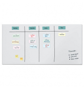 Glas-Magnetboard artverum, GL525, 200x100cm, Tempered Glas, Rückseite Metall, Glas