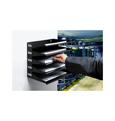 DURABLE Sortierstation 336001 A4/Folio 5Fächer Metall sw