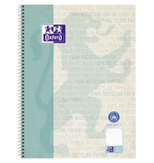 Collegeblock 400159353 Recycling, punktiert / punktkariert ohne Rand, A4+, 90g, blau, 80 Blatt