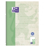 Collegeblock 400159361 Recycling, Lineatur 30 / blanko, A4+, 90g, grün, 80 Blatt