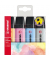 Textmarker BOSS ORIGINAL Pastel, 70/4-4, Etui, 4-farbig sortiert, 2-5mm Keilspitze
