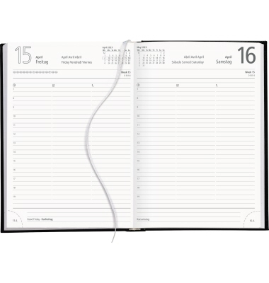 Buchkalender 876-0721, Natura, grau, 1 Tag / 1 Seite, 14,5x21cm (A5), 2026