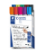 Boardmarker Lumocolor 351, 351B-10, Etui, 10-farbig sortiert, 2mm Rundspitze