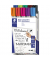 Boardmarker Lumocolor 351, 351B-10, Etui, 10-farbig sortiert, 2mm Rundspitze