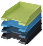 Briefablage classic recycling 50033959, A4/C4, dunkelblau, Polystyrol/recycelter Kunststoff stapelbar