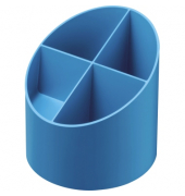 Schreibköcher - 4 Fächer, intensiv blau, recycling