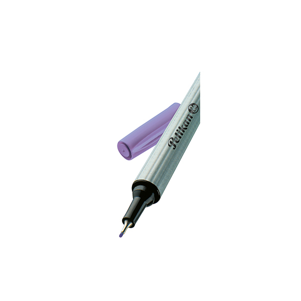 10 Stück Pelikan Fineliner 96, 943258, silber (Schreibfarbe: violett), 0,4mm 4012700943255 Pelikan