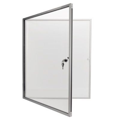 magnetoplan Schaukasten SP 1215300 112x108,5cm 12xDIN A4 Aluminium ws