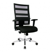 B&uuml;rodrehstuhl X-Pander, schwarz / silber, mit Armlehnen, bis 110kg, ohne Kopfst&uuml;tze
