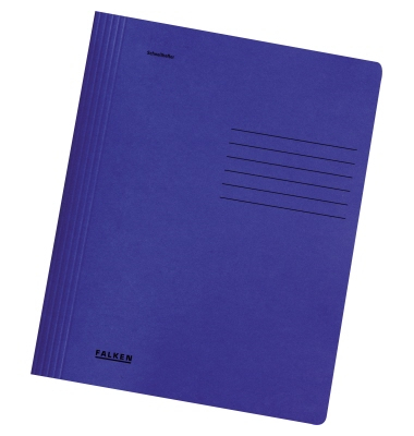 Schnellhefter 26001176, A4, dunkelblau, Recyclingkarton, 240g, Vorderdeckel opak