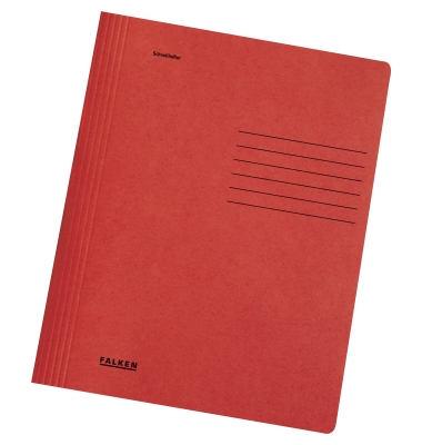 Schnellhefter Intensivfarben 26001232, A4, rot, Recyclingkarton, 240g, Vorderdeckel rot