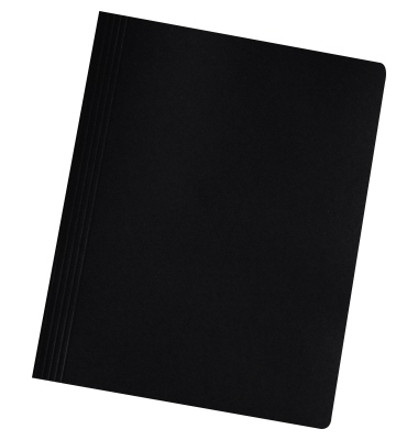 Schnellhefter 26001240, A4, schwarz, Recyclingkarton, 240g, Vorderdeckel opak