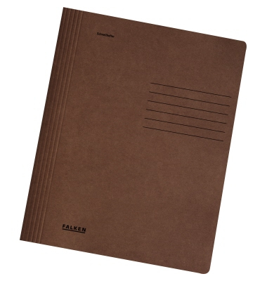 Schnellhefter 26001184, A4, dunkelbraun, Recyclingkarton, 240g, Vorderdeckel opak