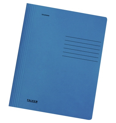 Schnellhefter 26001264, A4, blau, Recyclingkarton, 240g, Vorderdeckel opak