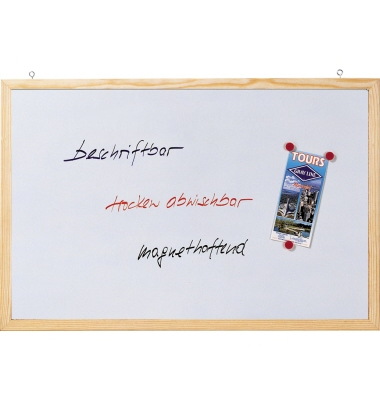 Whiteboard Memoboard, CC-MM60100 E, 100x60cm, lackiert, Holzrahmen