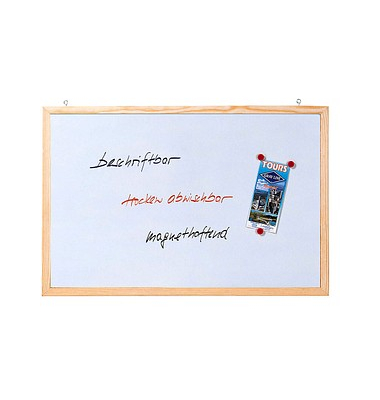Whiteboard Memoboard, CC-MM6080 E, 80x60cm, lackiert, Holzrahmen