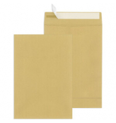 Faltentaschen 30007071, B4, ohne Fenster, haftklebend, 40mm-Falte, 120g, braun