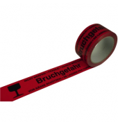Signalpackband 790320, Bruchgefahr, 50mm x 66m, 28my, rot