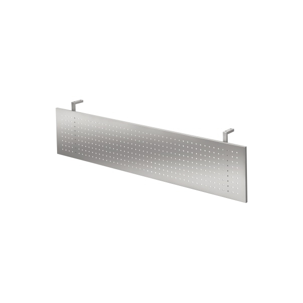 4032062011362 - - Sichtblende BxH 1600x350 mm für 1600 mm breite Schreibtische aus gelochtem Metall silber