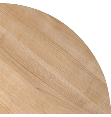 Verkettungsplatte VHE, 80x80cm (BxT), Viertelkreis, nussbaum, 25mm
