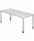 Schreibtisch Q-Serie, manuell h&ouml;henverstellbar, 68-83,5cm (H), 180x80cm (BxT), rechteckig, wei&szlig; / silber