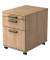 Rollcontainer VAC20/N/N/SG Solid, nussbaum, 3 Schubladen, Holz, melaminharzbeschichtet, abschlie&szlig;bar