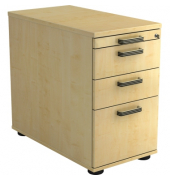 Standcontainer VSC40/3/3/SG Solid, ahorn, 3 Schubladen, Spanplatte, melaminbeschichtet, abschlie&szlig;bar