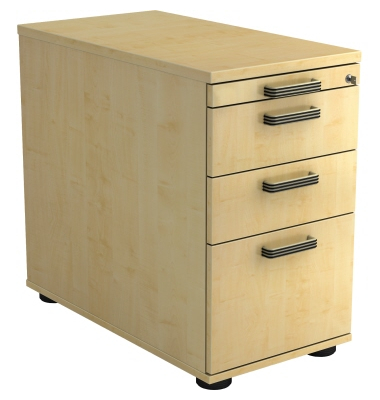Standcontainer VSC40/3/3/SG Solid, ahorn, 3 Schubladen, Spanplatte, melaminbeschichtet, abschließbar