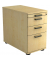 Standcontainer VSC40/3/3/SG Solid, ahorn, 3 Schubladen, Spanplatte, melaminbeschichtet, abschlie&szlig;bar