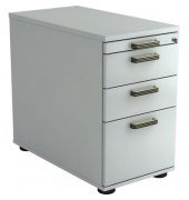 Standcontainer VSC40/5/5/SG Solid, grau, 3 Schubladen, Spanplatte, melaminbeschichtet, abschlie&szlig;bar