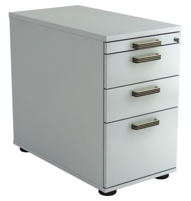 Standcontainer VSC40/5/5/SG Solid, grau, 3 Schubladen, Spanplatte, melaminbeschichtet, abschlie&szlig;bar