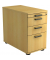 Standcontainer VSC40/6/6/SG Solid, buche, 3 Schubladen, Spanplatte, melaminbeschichtet, abschlie&szlig;bar