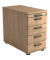 Standcontainer VSC50/N/N/SG Solid, Nussbaum, 5 Schubladen, 3-Schicht Spanplatten, melaminharzbeschichtet, abschlie&szlig;bar
