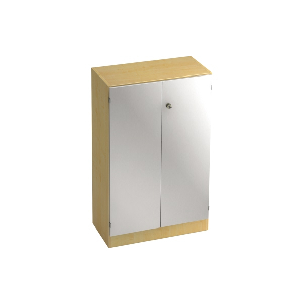 4032062125847 - Flügeltürenschrank V6550 3 S SG abschließbar 3 OH silber ahorn 80x127x42cm (BxHxT) 4032062125847 Hammerbacher