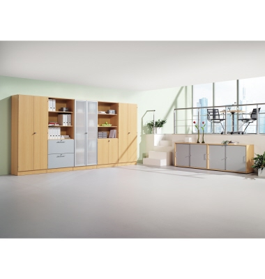 Aktenschrank V6 V6550/6/6/SG, abschlie&szlig;bar, 3 OH, buche, 80x127x42cm (BxHxT)