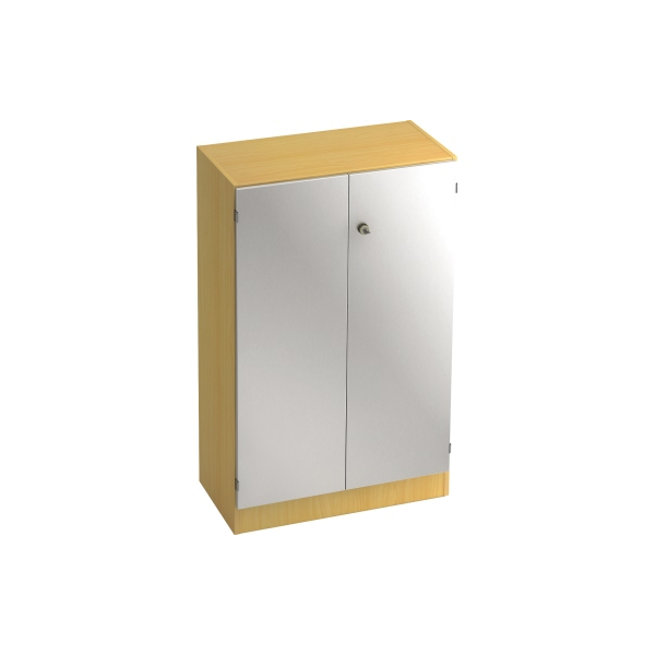 4032062125922 - Flügeltürenschrank V6550 6 S SG abschließbar 3 OH silber buche 80x127x42cm (BxHxT) 4032062125922 Hammerbacher