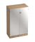 Aktenschrank V6 V6550/N/S/SG, abschlie&szlig;bar, 3 OH, nussbaum/silber, 80x127x42cm (BxHxT)