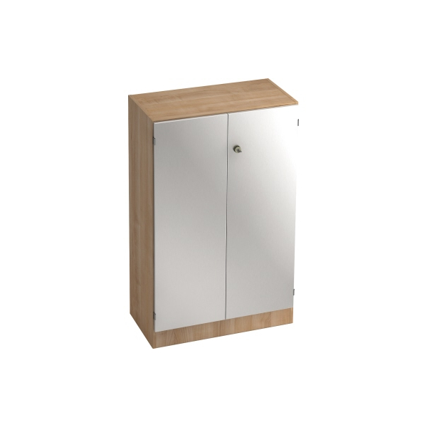 4032062125960 - Flügeltürenschrank V6550 N S SG abschließbar 3 OH silber nussbaum 80x127x42cm (BxHxT) 4032062125960 Hammerbacher