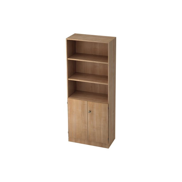 4032062126639 - Regalschrank Melaminharzbeschichtete Spanplatte 5 Fachböden abschließbar 800 x 420 x 2004 mm Walnuss Braun