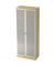 Aktenschrank Savona V6100G/3/S/SG, 5 OH, ahorn/silber/transparent/, 80x200,4x42cm (BxHxT)