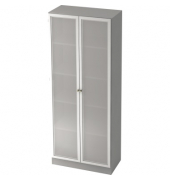 Aktenschrank Savona V6100G/5/S/SG, nein, 5 OH, silber/ransparent/grau, 80x200,4x42cm (BxHxT)