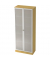 Aktenschrank Savona V6100G/6/S/SG, 5 OH, buche/silber/transparent, 80x200,4x42cm (BxHxT)