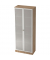 Glastürenschrank Solid V6100GWSSG 80x42x200,4cm nußbaum