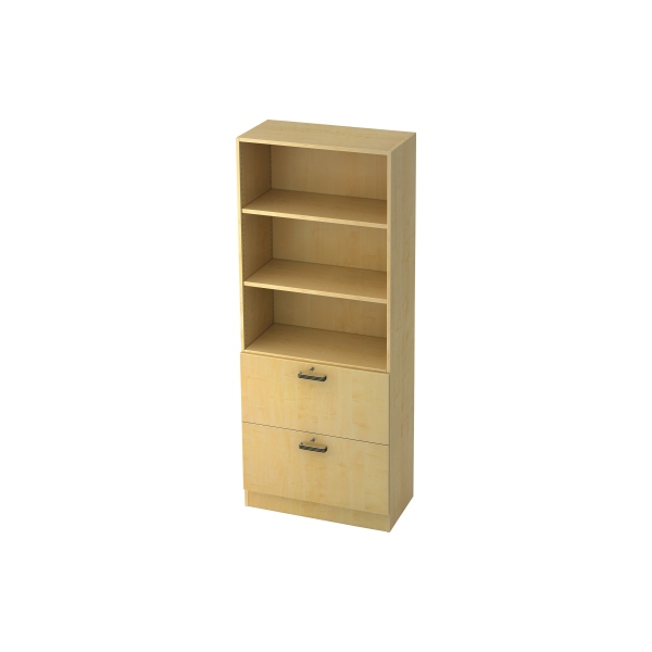 4032062128565 - PRO SIGNA G 7300 SG - Ahorn 5 OH Schrank mit Hängeregistratur (abschließbar) Streifengriff Kunststoff