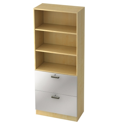 H&auml;ngeregistraturschrank V7300/3/S/SG V7, ahorn/silber, 2 Schubladen