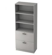 H&auml;ngeregistraturschrank V7300/5/5/SG V7, grau, 2 Schubladen