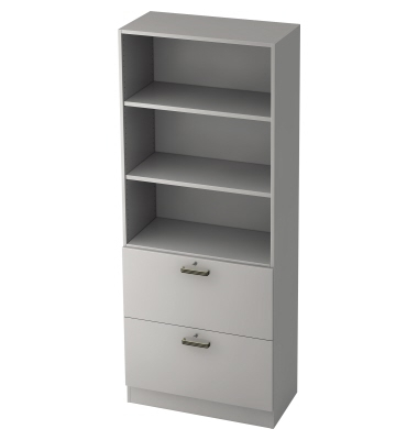 H&auml;ngeregistraturschrank V7300/5/5/SG V7, grau, 2 Schubladen