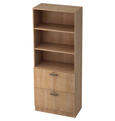 H&auml;ngeregistraturschrank V7300/N/N/SG V7, nussbaum, 2 Schubladen